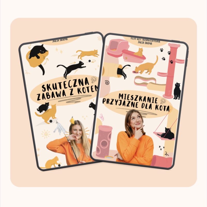 Pakiet e-booków ,,Mieszkanie przyjazne dla kota" + ,,Skuteczna zabawa z kotem"
